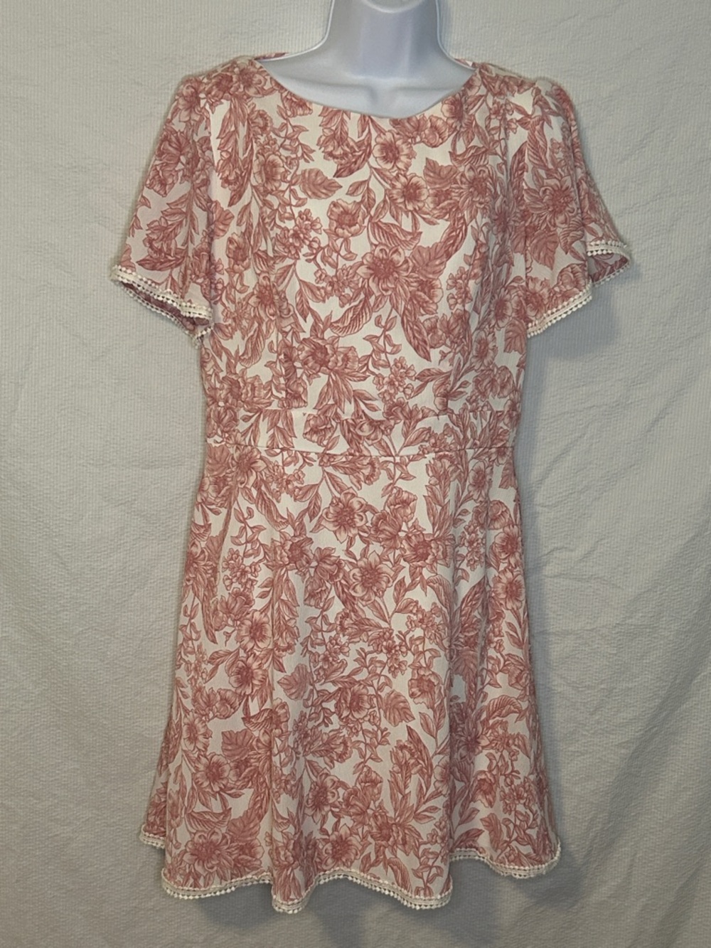 B Darlin Feminine Coquette Pink Floral Mini Dress, Size 4